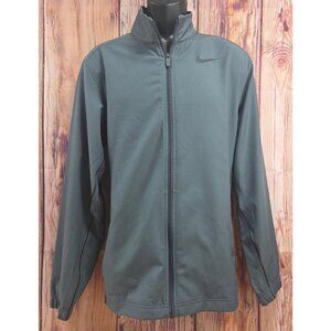 Nike Mens Gray Dri-Fit Full Zip Jacket Size Medium 100% Polyester Lightweight